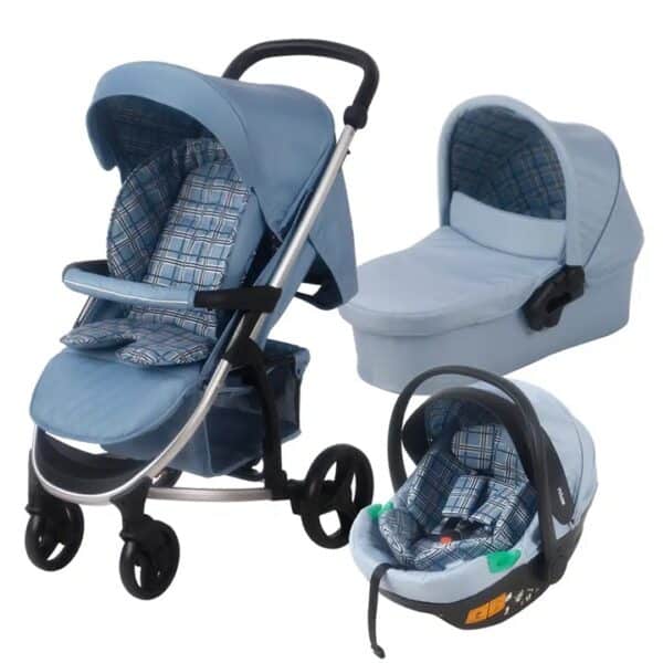 My Babiie MB200i Dani Dyer iSize Travel System Blue Plaid