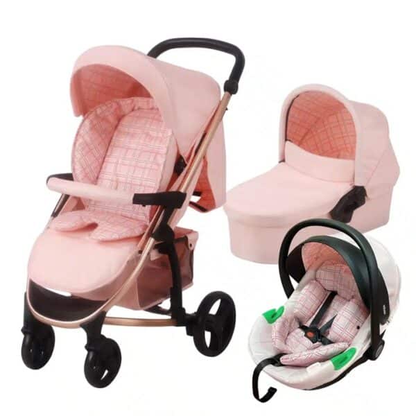 My Babiie MB200i Dani Dyer iSize Travel System Pink Plaid