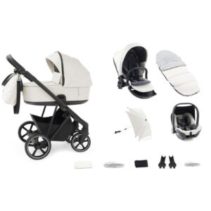 Babystyle Prestige 12 Piece Bundle Ivory Black Vogue Chassis