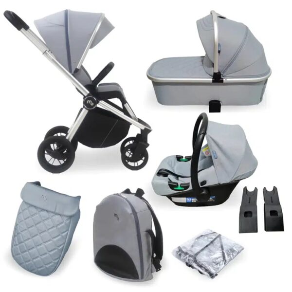 My Babiie MB450i 3-in-1 Travel System with i-Size Car Seat Steel Blue