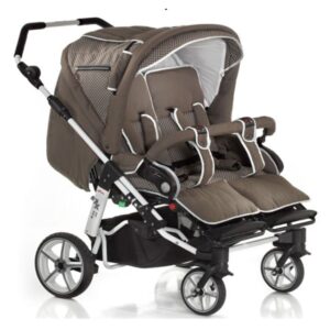 Hartan ZX11 Twin Double Pushchair with 2 Soft Carrycots 221 Cappuccino